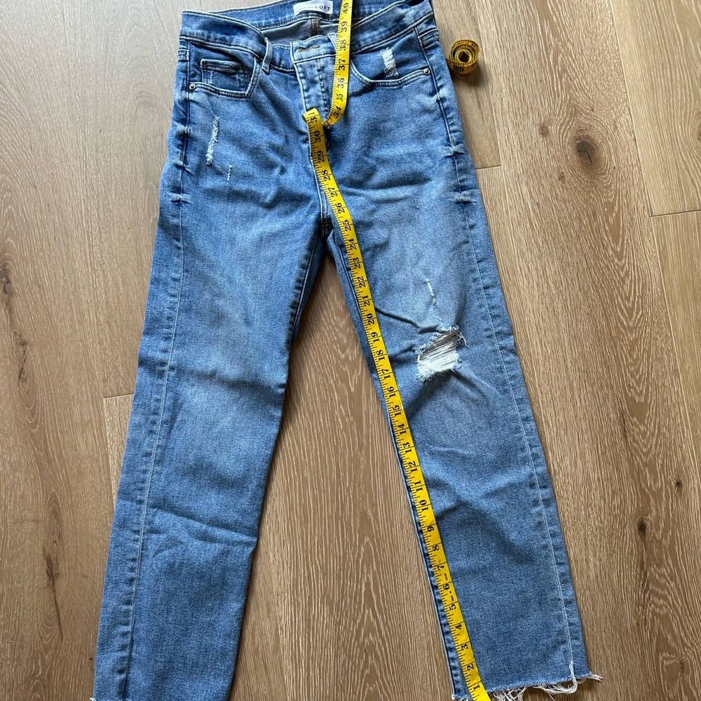 Loft, distressed jeans